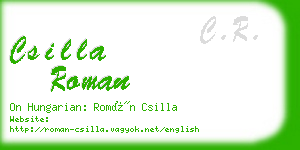 csilla roman business card
